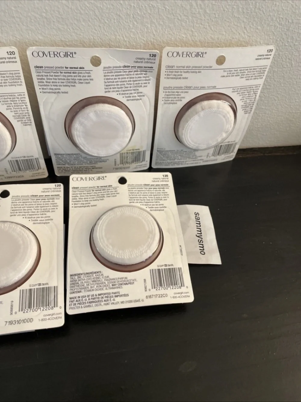 Covergirl Clean Pressed Powder 120 Creamy Natural Original Talc x5